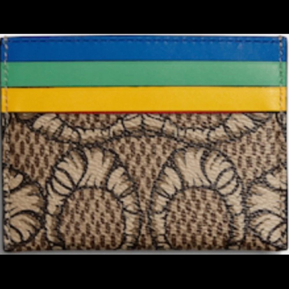 Coach X Michael B. Jordan Card Case In Mummified Signature NWT
